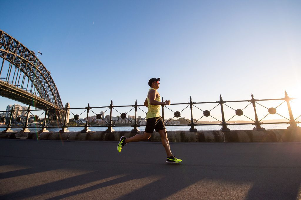 a person jogging