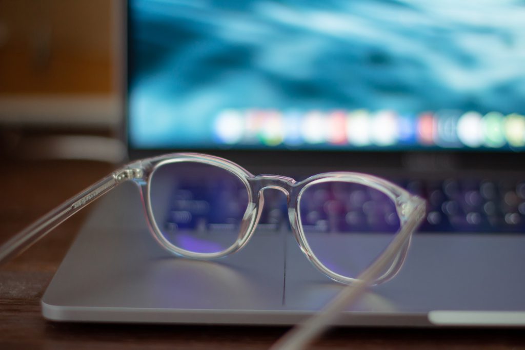 Transparent Spectacles and a laptop