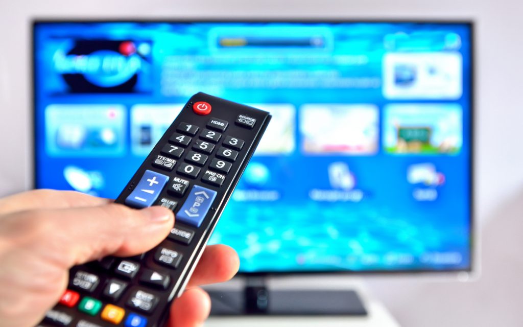 A smart TV remote control