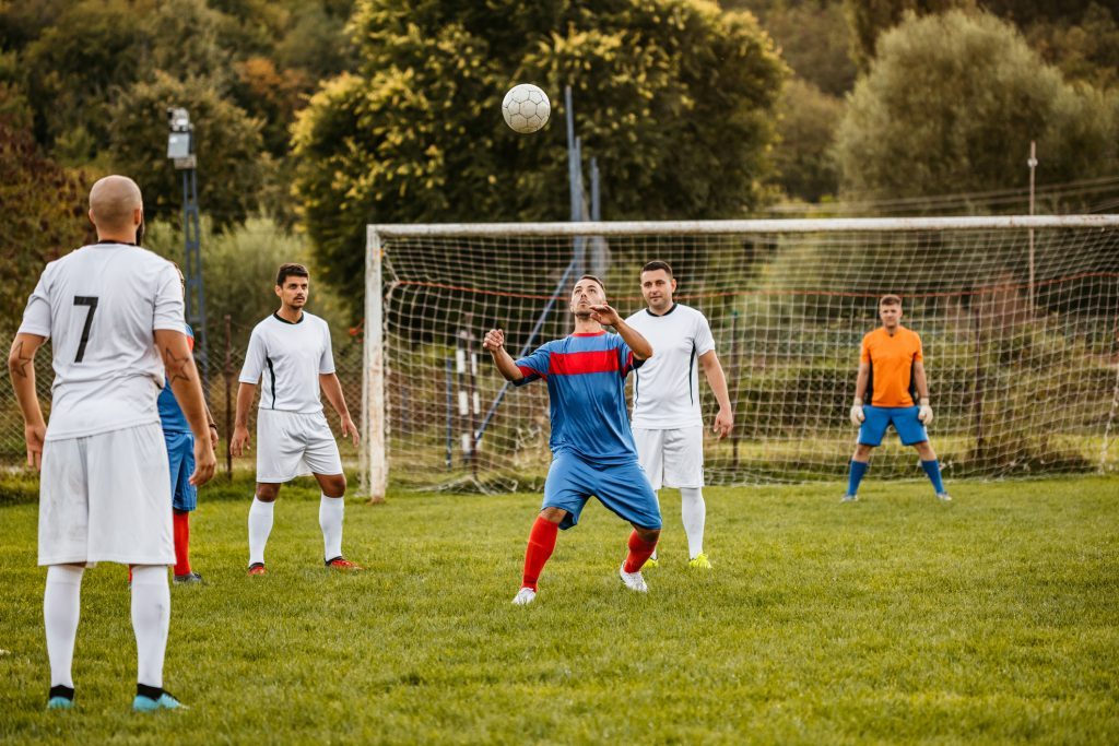 People playing soccer