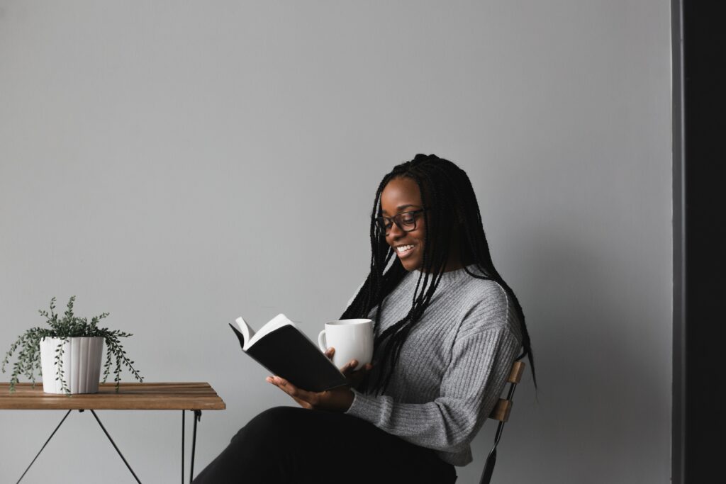 Woman spending time developing her hobbies