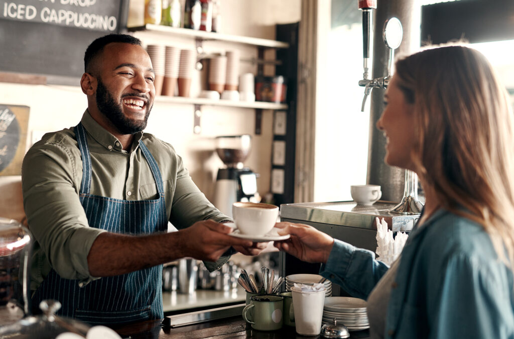 building customer loyalty through personal experience with barista leading to good NPS