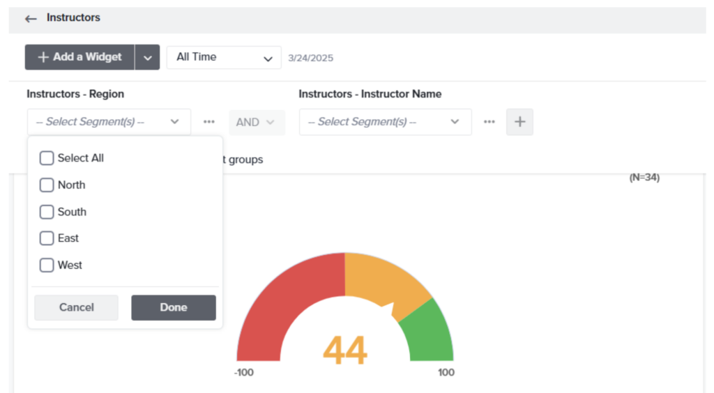 Dashboard-Level Segmentation - Multiple Segments
