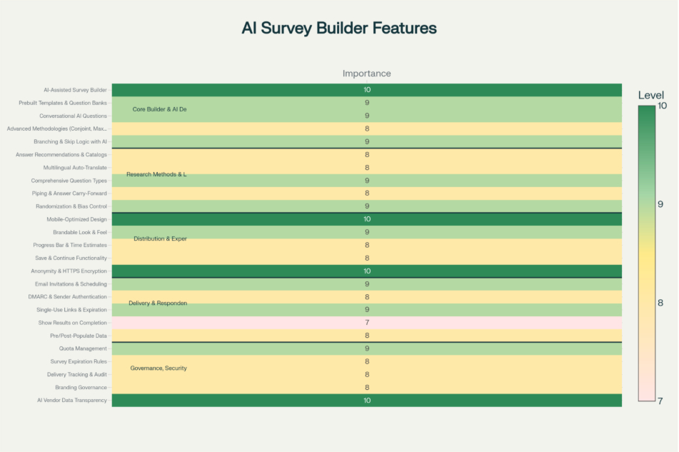 25 Must-Have AI Survey Builder Features in 2026
